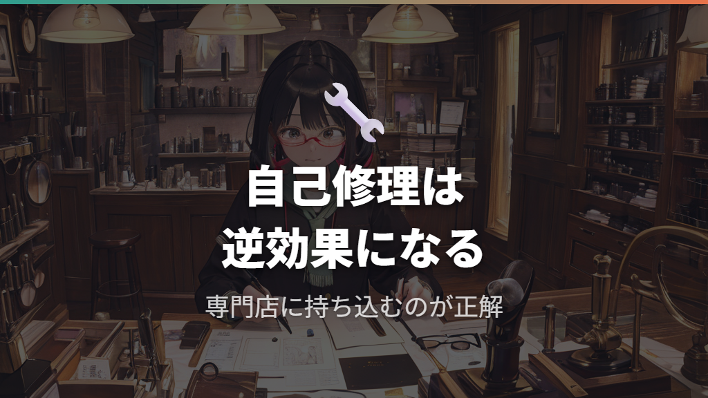 歪み発生時の自己修理禁止と専門店調整
