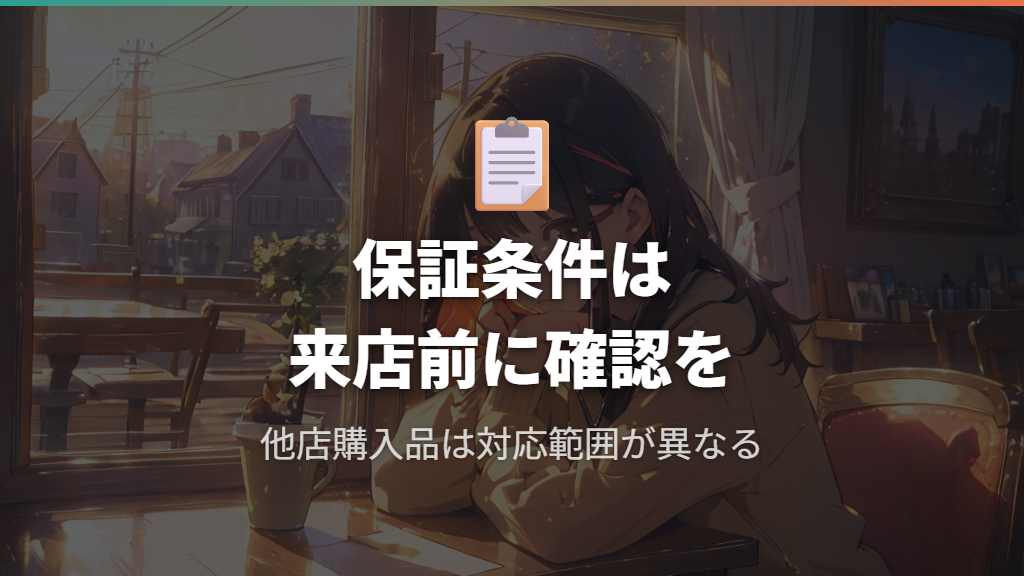 購入店舗の確認とメガネ赤札堂の保証対応範囲