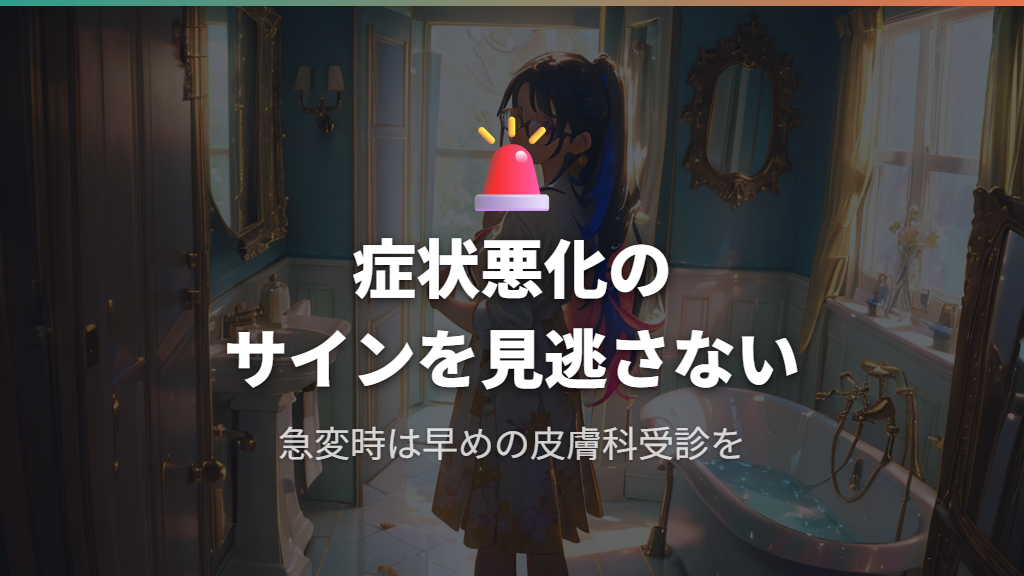 症状悪化のサインとメガネを外しての経過観察