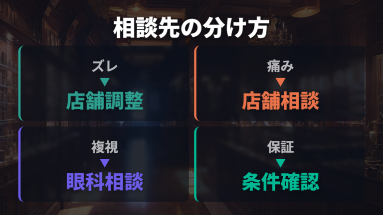 合わない時の調整と保証で相談先を決める