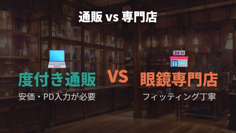 1000円台の度付きメガネ通販と専門店の違い