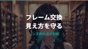 メガネのフレームだけ交換はできる？条件・料金・注意点を店舗別に整理