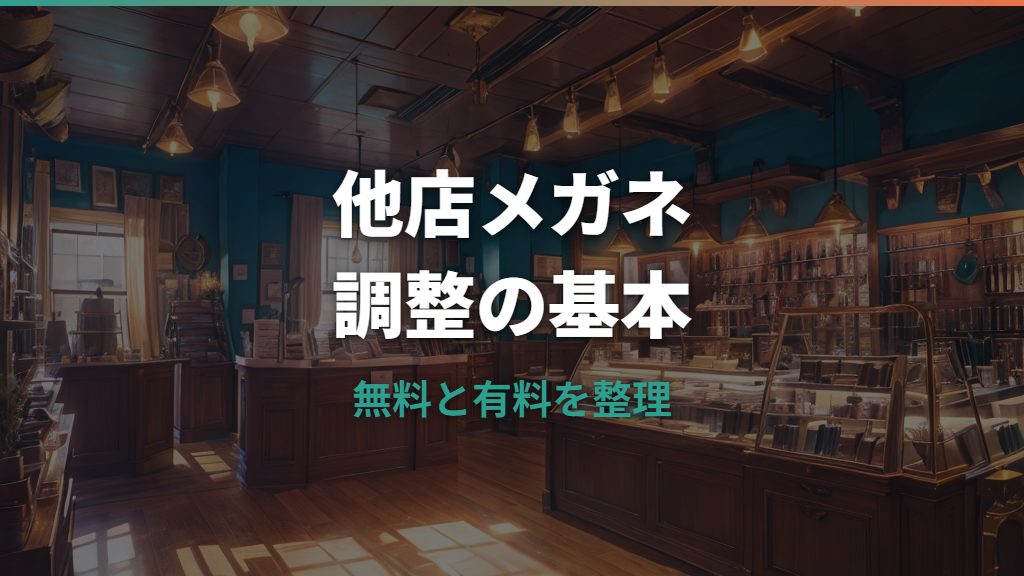 メガネ調整は他店でも頼める？料金・無料範囲・断られるケースを整理