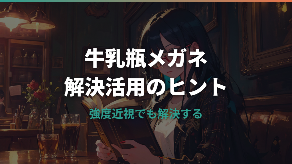 牛乳瓶メガネとは?強度近視で厚く見える理由と薄く見せる選び方