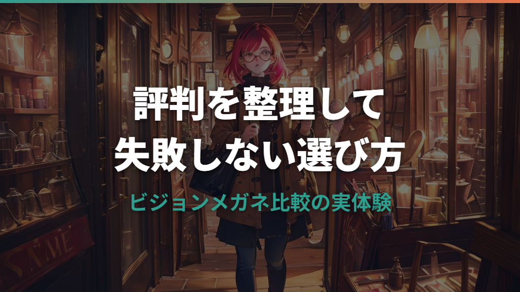 ビジョンメガネの評判は？口コミ・価格・保証を主要チェーン比較で整理