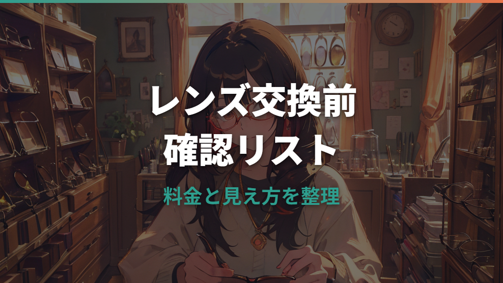 メガネの三城でレンズ交換だけできる？料金・持ち込み・当日対応を整理