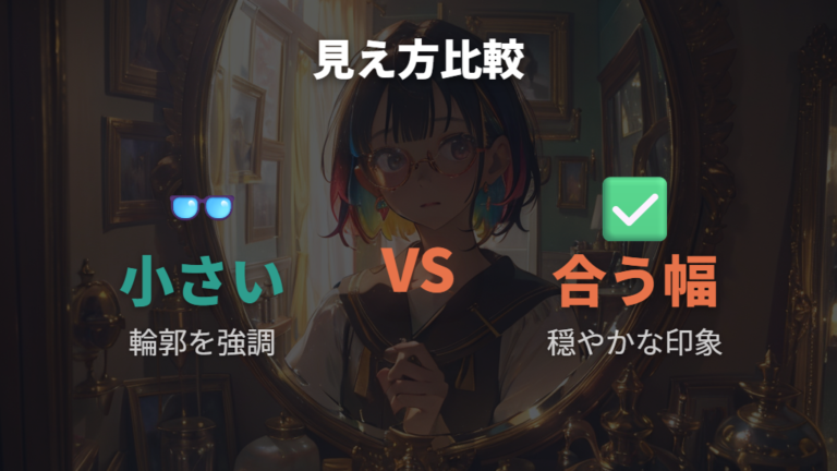 顔より小さいメガネの見え方は大きく見える?