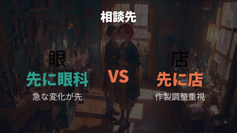 眼科とメガネ店の使い分けは症状の不安で決める