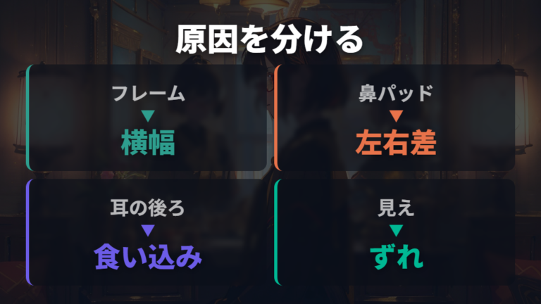 こめかみが痛くなる原因を幅・鼻・耳で切り分ける