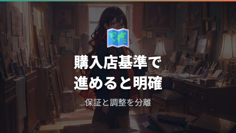 他店メガネの調整対応は購入店が基本になる理由