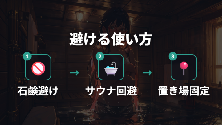 入浴中に避けたいメガネの使い方