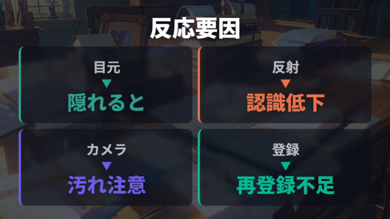 メガネで反応しない主な原因は目元・設定・カメラで分ける