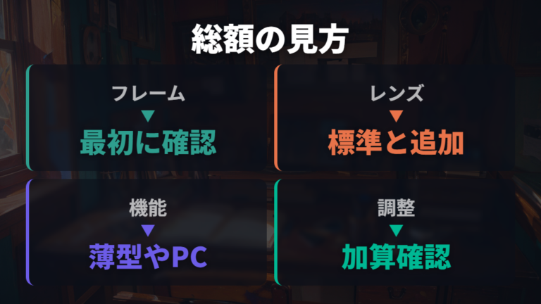 一式購入でかかる総額はフレームとレンズで変わる