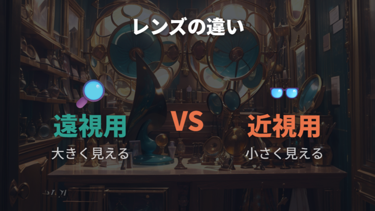近視用メガネとの違いをレンズの仕組みで比べる