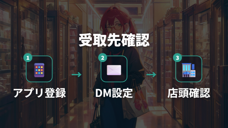 会員登録と受け取り条件はアプリとDMで分けて確認する