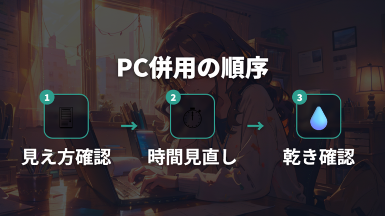 PC作業用メガネとの併用は疲れ対策として考える