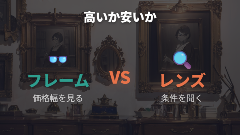 愛眼は高いのか安いのかは選ぶフレームとレンズで変わる