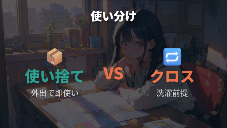 使い捨てとクロスの違いはどっちを選ぶべき？