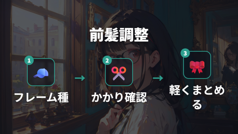 メガネに合う前髪と髪型はフレームの重さで決める