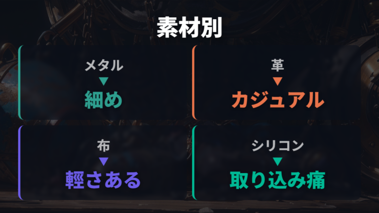 ダサく見えないデザインの選び方は素材別に変える