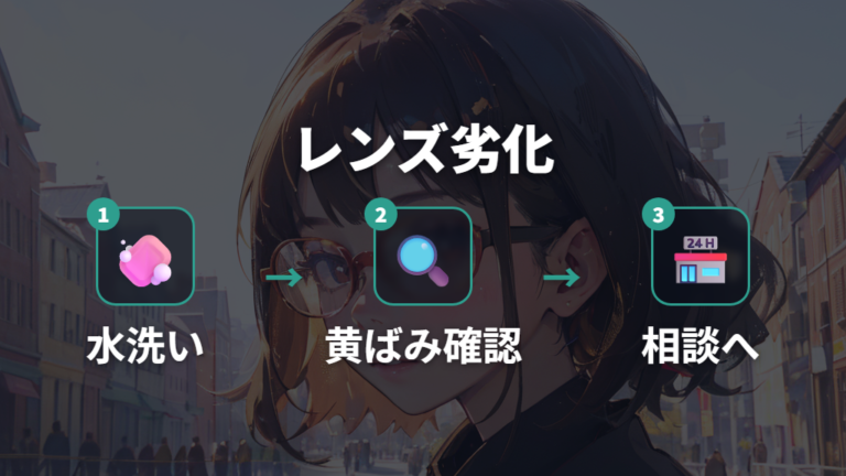 レンズの傷や劣化で替える目安を確認する