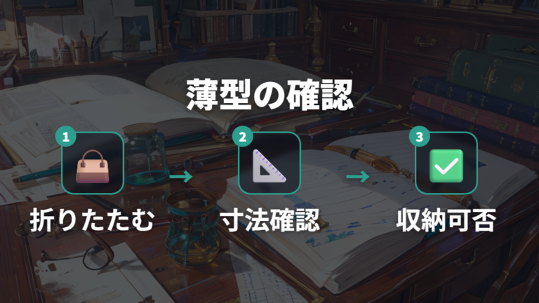 持ち歩きやすい薄型ケースはサイズ確認が先