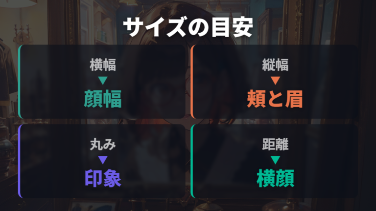 大きめフレームの選び方は顔幅と縦幅のバランスが目安