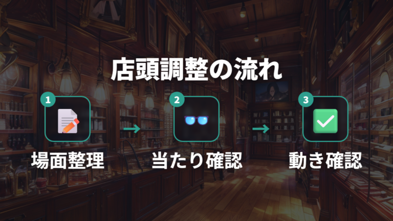 ずれるメガネの直し方は販売店調整から始める