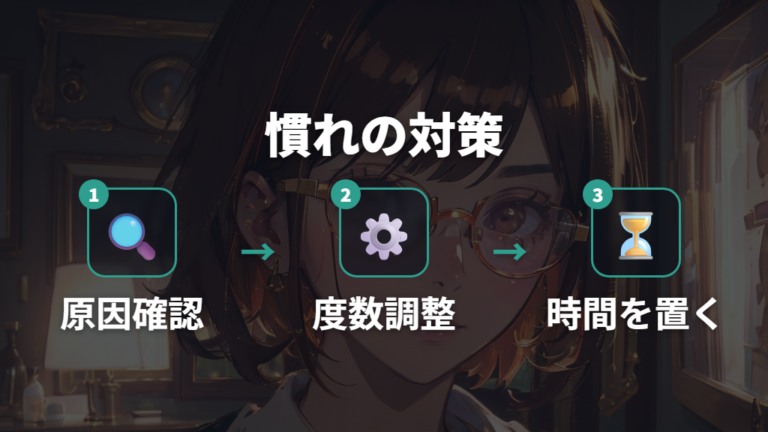 慣れない原因は度数とフィッティングから確認する