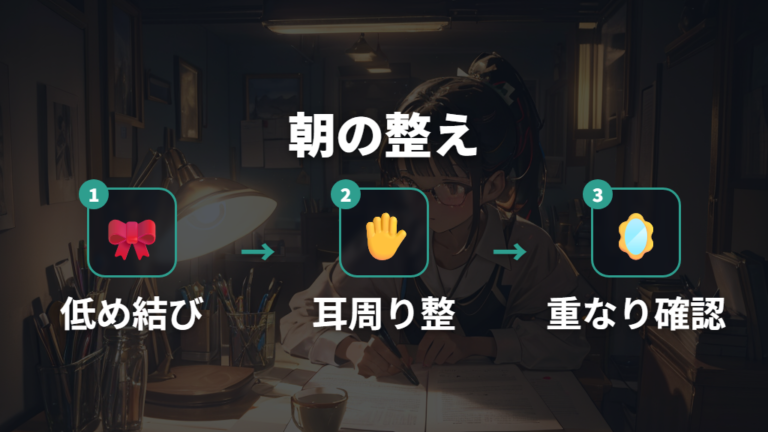 オフィスで浮かない結び髪は清潔感を優先して整える