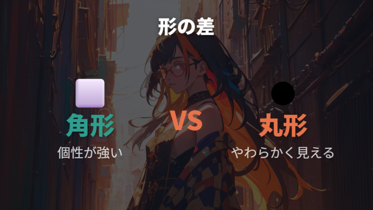 有名人風の雰囲気はフレームの形でも変わる