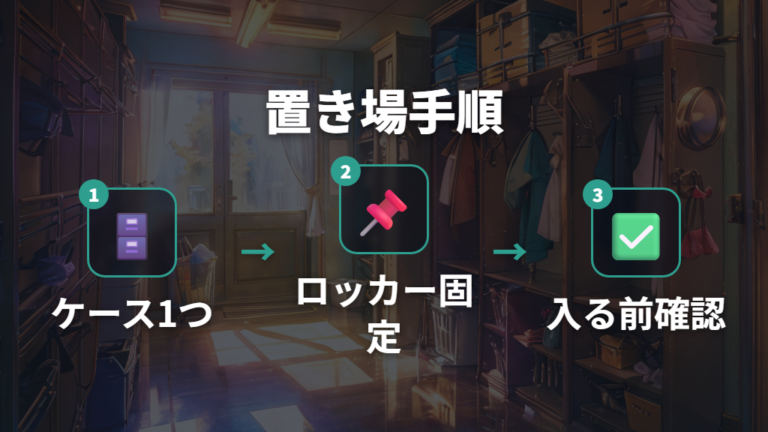 脱衣所でなくさない置き方を決めておく