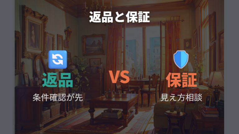 返品交換と保証の違いを注文前に分けておく