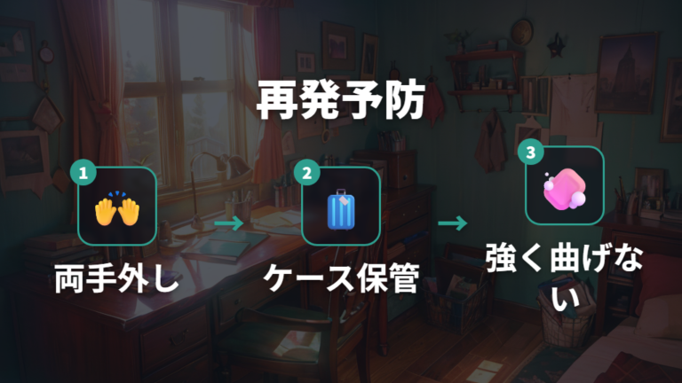 鼻あてを折れにくくする扱い方は両手で外す習慣から始める