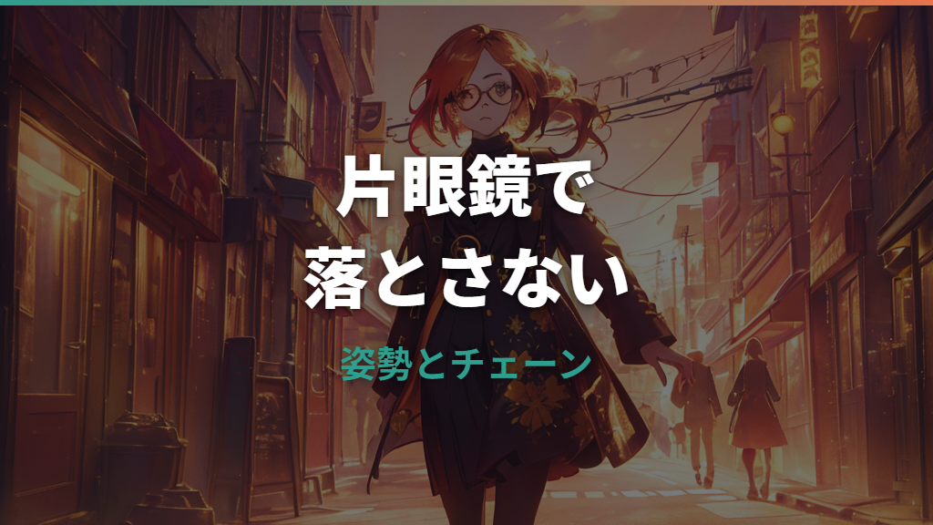 片眼鏡の付け方は？落とさない位置・選び方・目の負担まで解説
