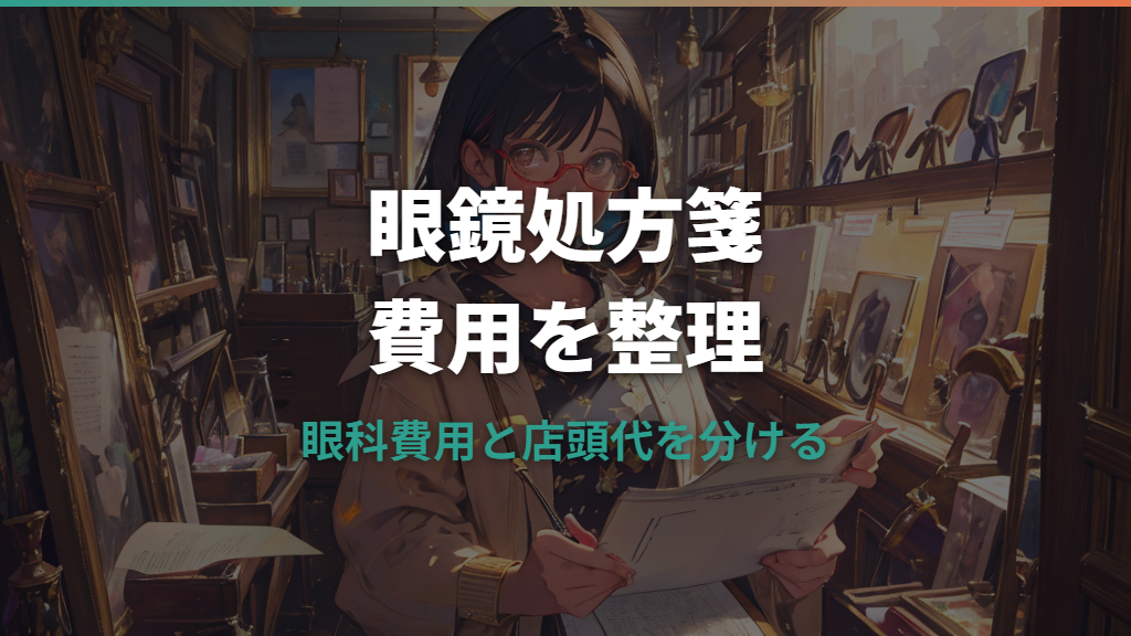 眼鏡の処方箋の値段はいくら？眼科費用・店舗測定との違い・医療費控除まで解説