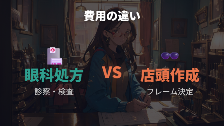 眼科で処方箋を作る費用はどこまで含まれるか