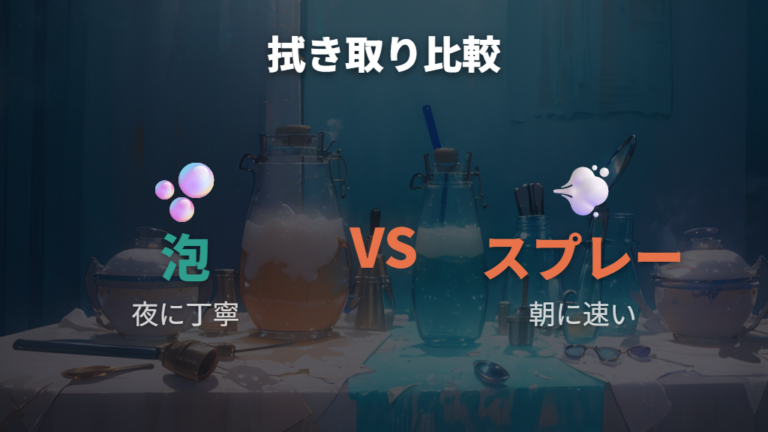 泡とスプレーの使い勝手は拭き取り方で変わる