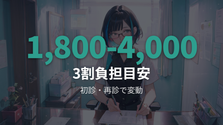 診察料と検査料の目安を3割負担で見る