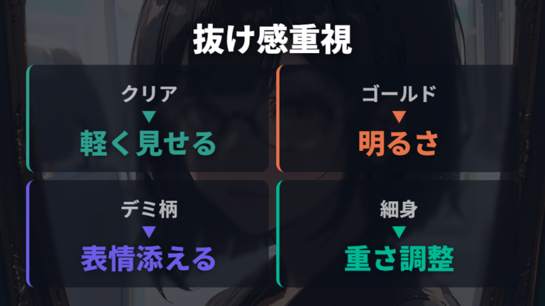 重く見えない色の選び方は抜け感と細さを意識する