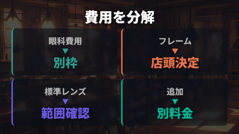処方箋持ち込み時の料金はフレームとレンズで考える