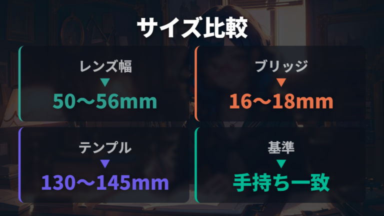 サイズ感で失敗しやすいポイントを手持ちメガネで確認する