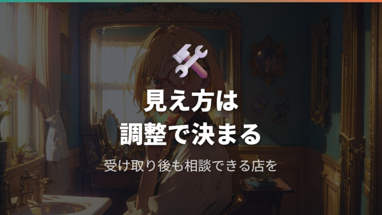 安く作ってもフィッティングと調整で見え方を守る