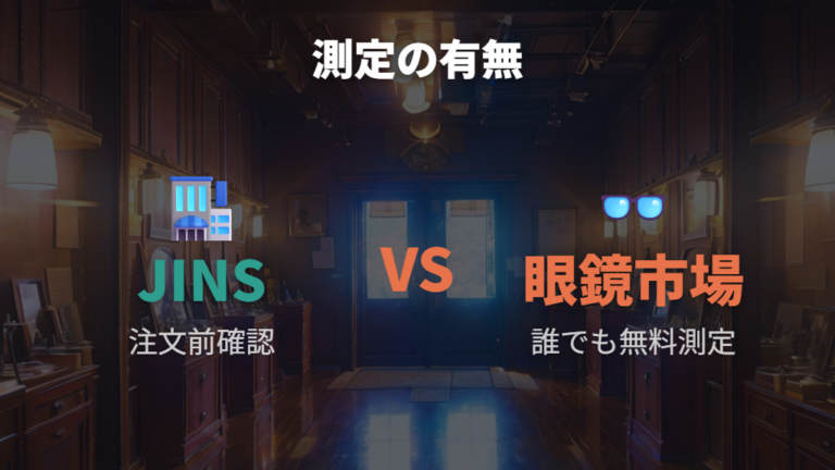 眼鏡市場との対応比較は無料測定の有無が焦点になる