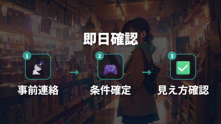 即日受け取りと店舗利便性を確認する手順