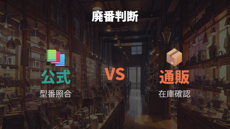 完売品と廃番品の見分け方は公式掲載と通販在庫を見る