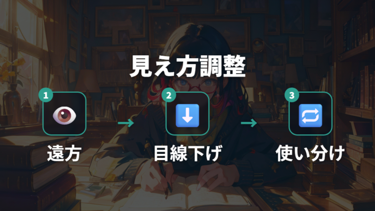 疲れ目や見えにくさの原因を減らす使い方