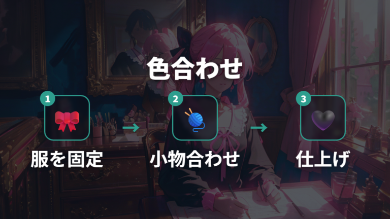 伊達メガネで雰囲気を作る手順は小物と色をそろえる