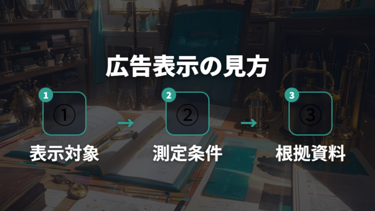広告表示で注意したい根拠の見方を確認する
