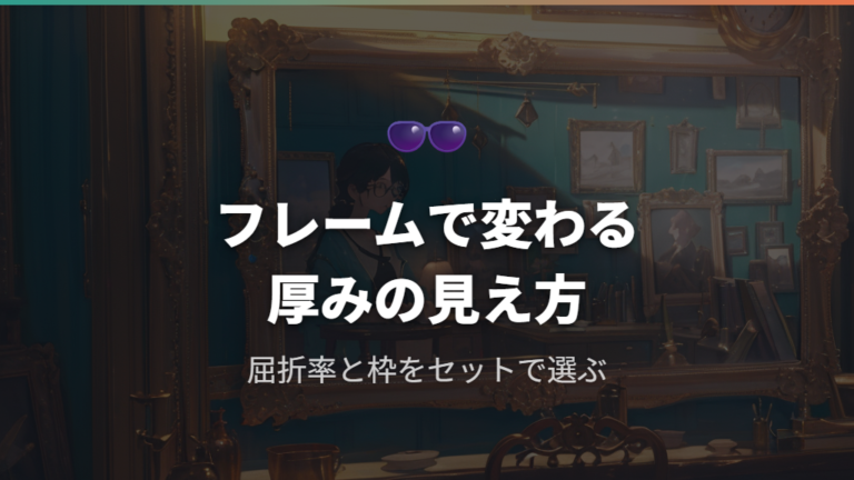 フレーム形状で厚みの目立ち方は変わる